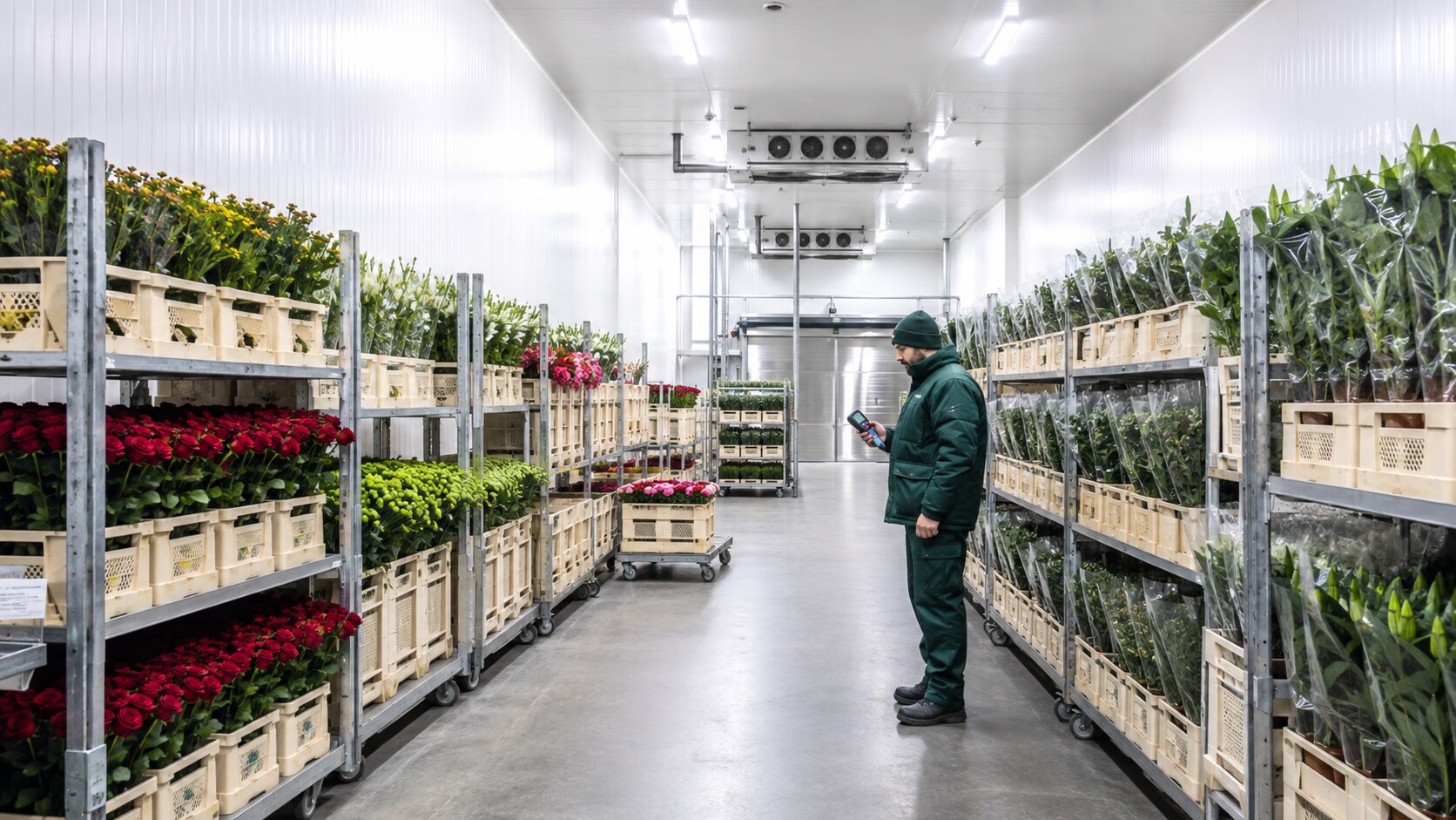 Unitedflora kontrollü çiçek soğuk hava deposu